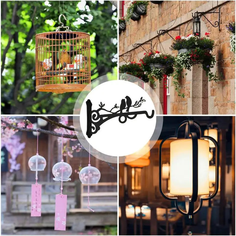 1pcs Plant Bracket Hook Iron Wall Hooks Hanging Plants Bracket European Style Flower Pot Basket For Hanging Plants Supplies