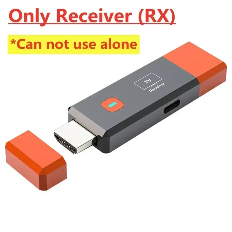 1080P 50M Wireless HDMI-Compatible Video Receiver Transmitter Extender Adapter TV Stick Dongle for Camera Laptop PC to Monitor
