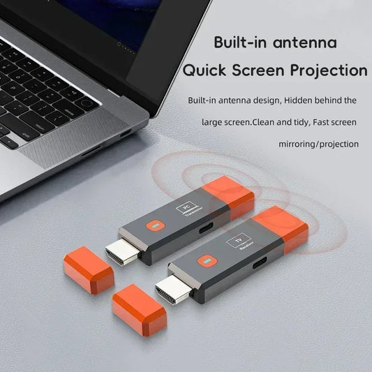 1080P 50M Wireless HDMI-Compatible Video Receiver Transmitter Extender Adapter TV Stick Dongle for Camera Laptop PC to Monitor