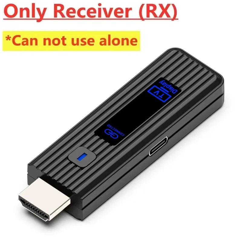 1080P 50M Wireless HDMI-Compatible Video Receiver Transmitter Extender Adapter TV Stick Dongle for Camera Laptop PC to Monitor