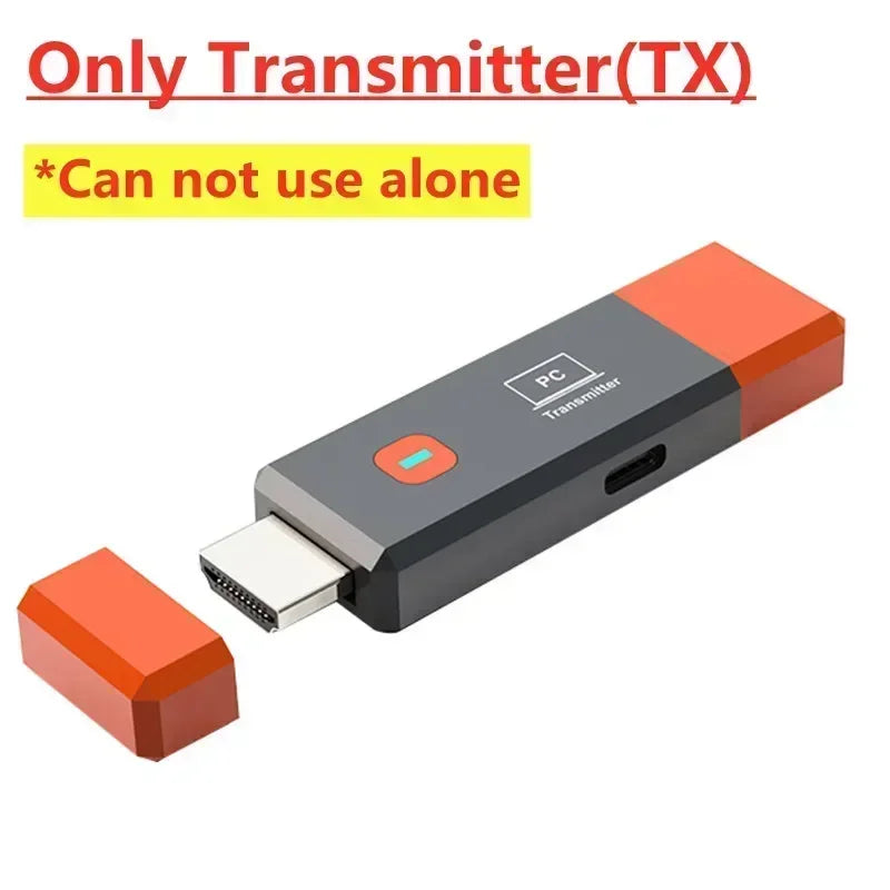 1080P 50M Wireless HDMI-Compatible Video Receiver Transmitter Extender Adapter TV Stick Dongle for Camera Laptop PC to Monitor