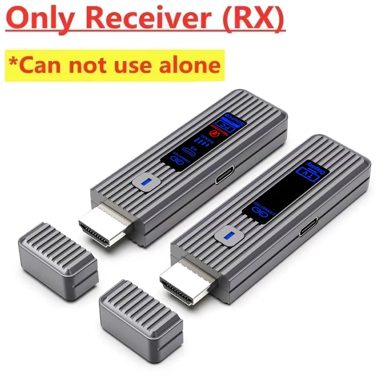1080P 50M Wireless HDMI-Compatible Video Receiver Transmitter Extender Adapter TV Stick Dongle for Camera Laptop PC to Monitor