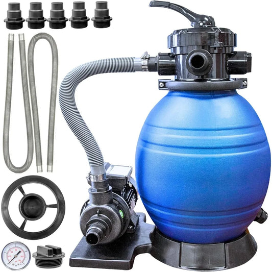 1980 GPH Above Ground Pool Sand Filter Pump for INTEX & Bestway Pools